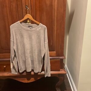 Barefoot Dreams Women’s Cozy Chick Ultra Lite Crewneck Sweater, Light  Gray XL